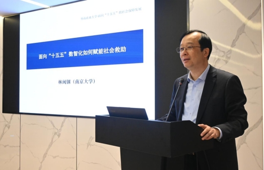 南京大学社会保障研究中心主任林闽钢教授作大会报告 南京大学社会保障研究中心主任林闽钢教授作大会报告